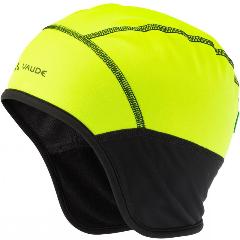 Fotografie Čepice Vaude Bike Windproof III - pod helmu, žlutá neon - Velikost S