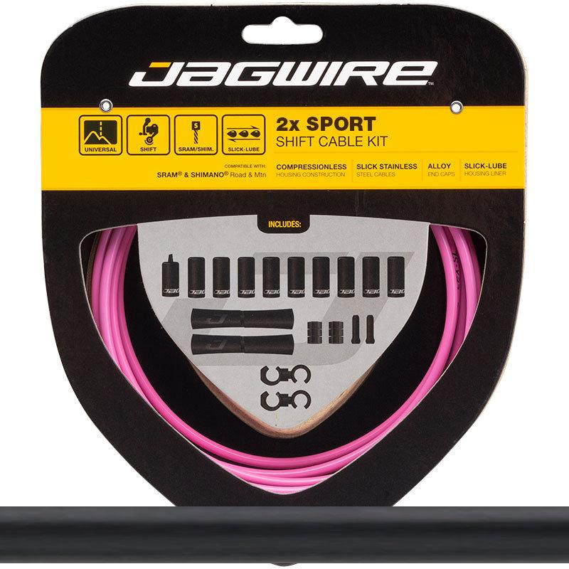 Fotografie Jagwire Sport Shift Kit UCK302 - 2x řadící sada Shimano, Sram, délka lanek 2300 a 1500 mm, černá