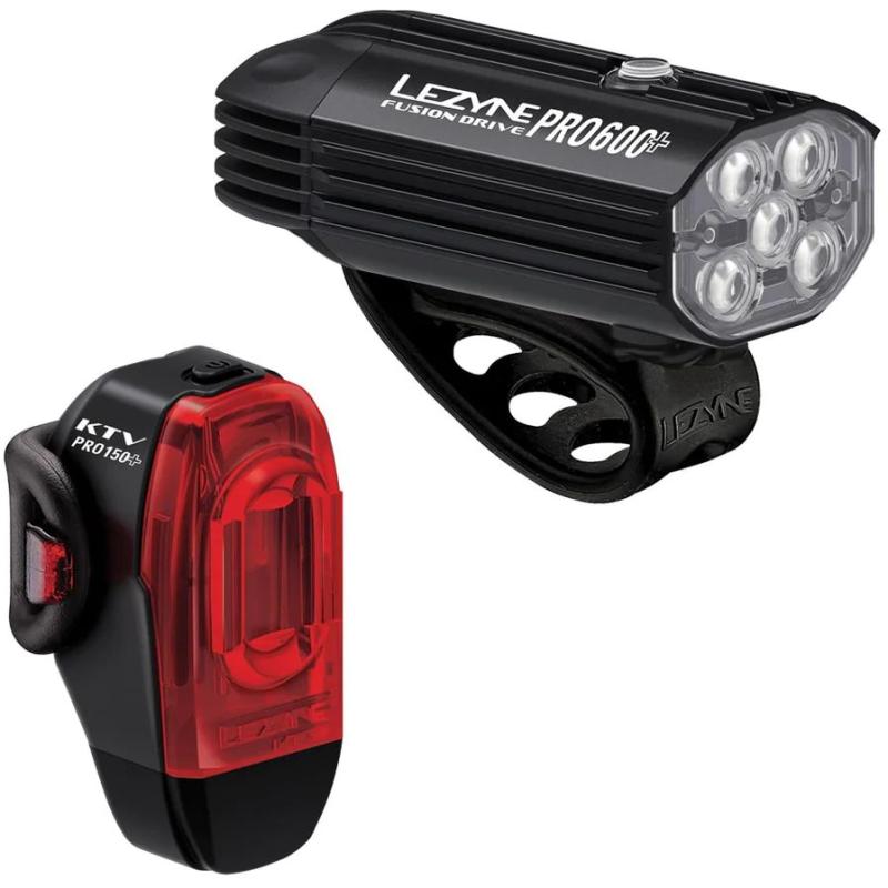 Fotografie Světla Lezyne Fusion Drive Pro 600 Plus KTV Drive Pro Plus - sada, přední a zadní, černá