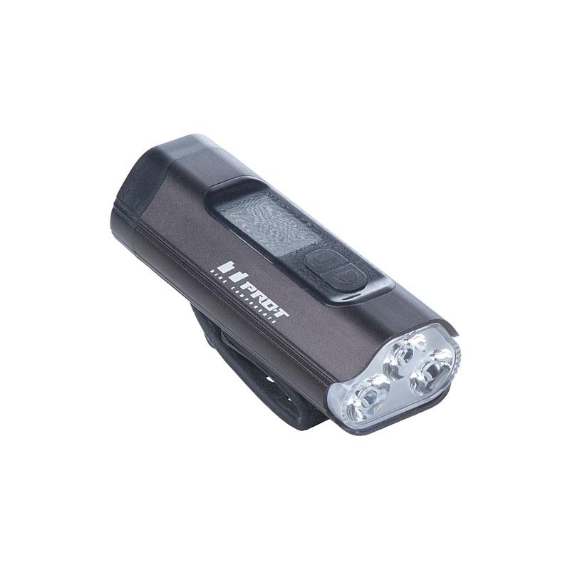 Fotografie Světlo Pro-T Plus 1600 lm 3 Super LED diody USB - přední, akumulátor 4800 mAh, černá