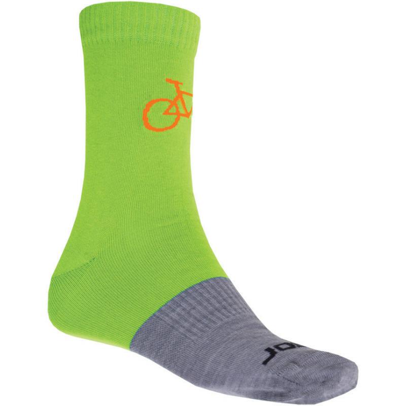 Fotografie Ponožky Sensor Tour Merino - zelená, šedá - velikost 9-11 (43-46)