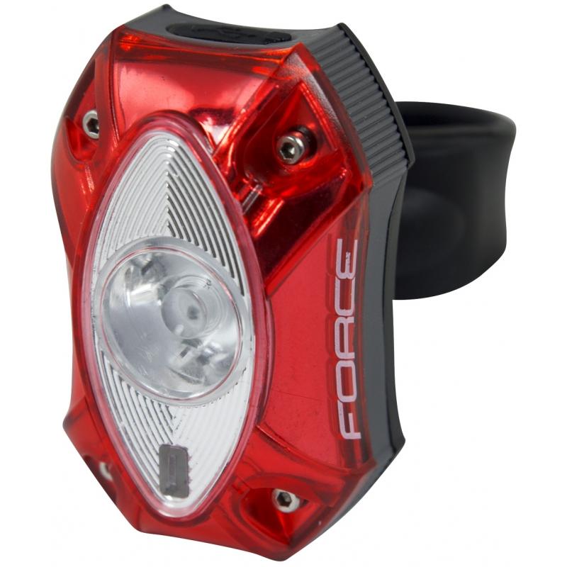 Fotografie Světlo Force Red 1 Cree LED 60LM - zadní, USB