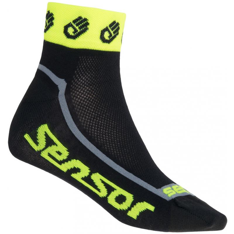 Fotografie Ponožky Sensor Race Lite Ručičky - nízké, reflex žlutá - Velikost 6-8 (39-42)