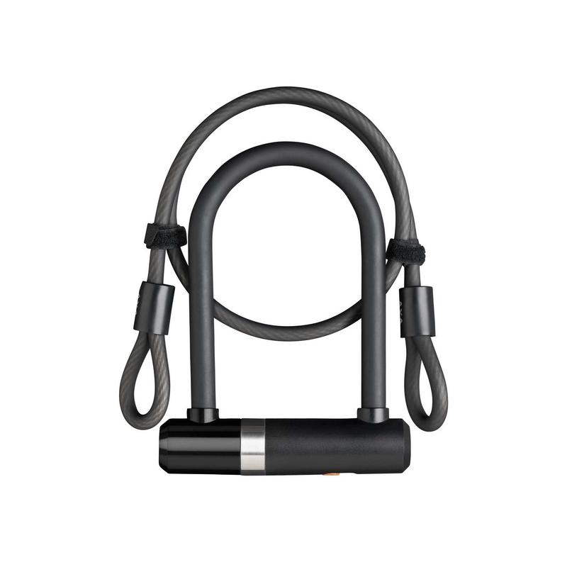 Fotografie Zámek AXA Newton Mini 150/14 + kabel 100/8 - klíč, černá